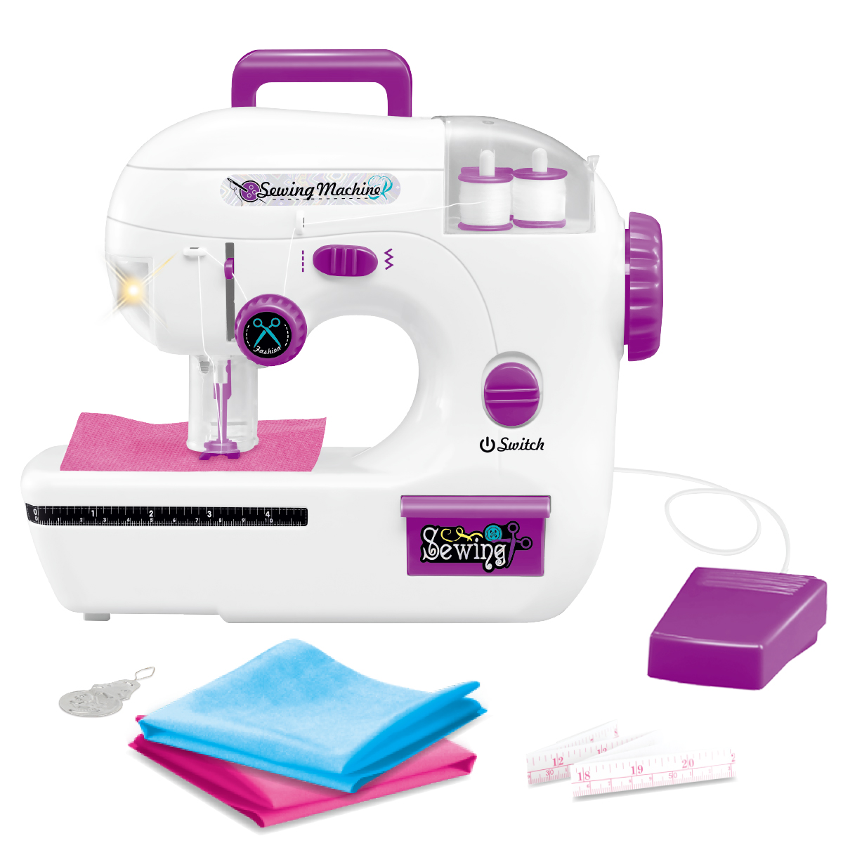 Art Craft Kits For Kids - Sewing Machine Toys, Portable Battery Powered