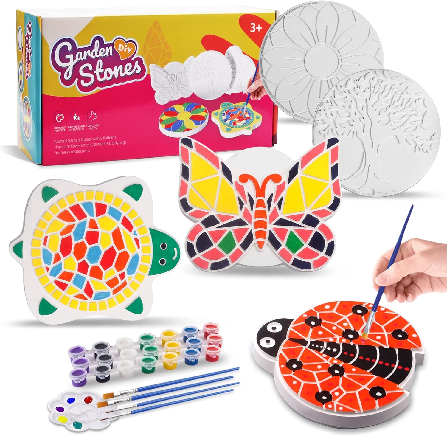 Art Craft Ladybug - DIY Paint Your Own Stepping Stones