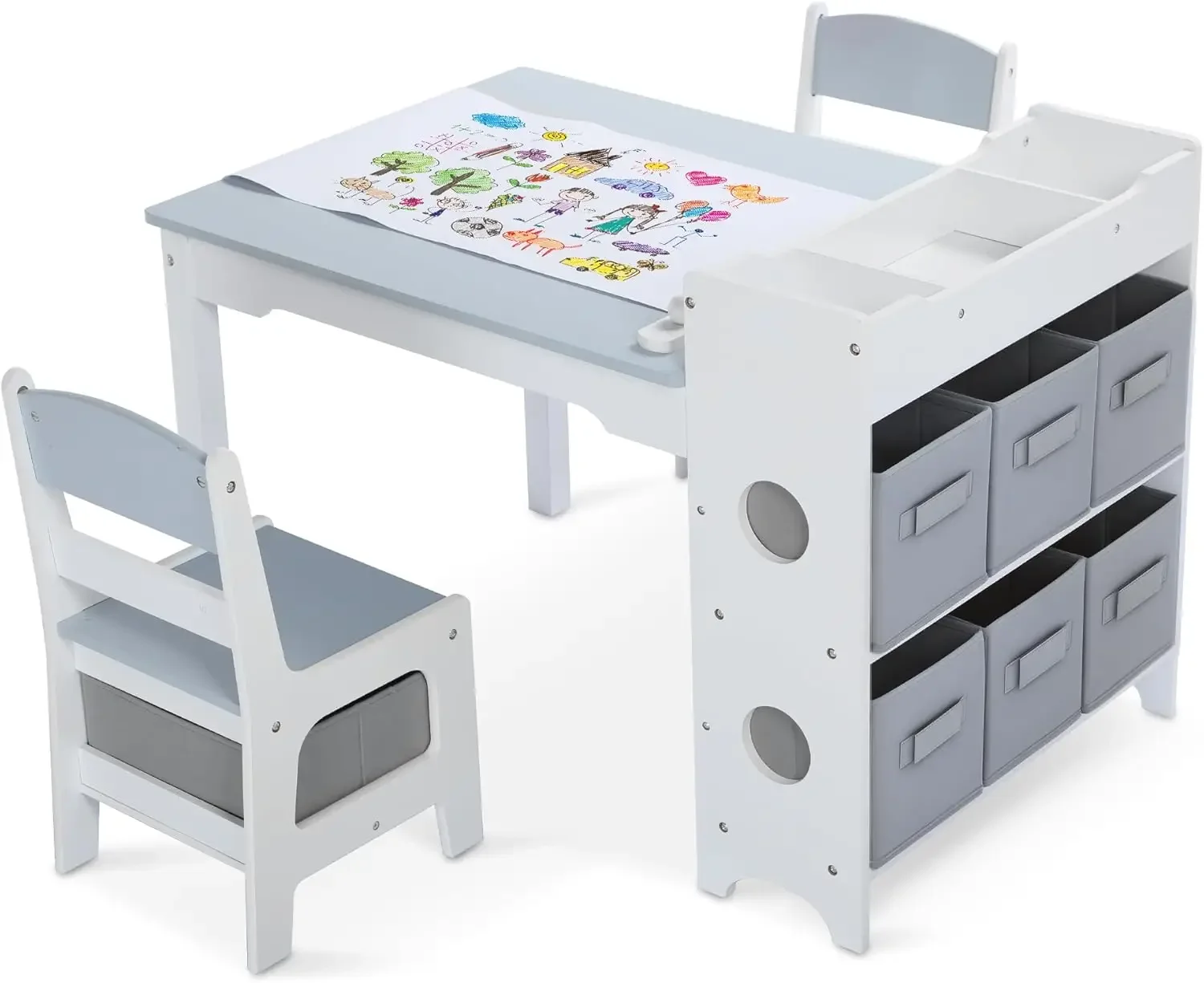 Art Craft Toddlers - Kids Art Table & Chairs Set,