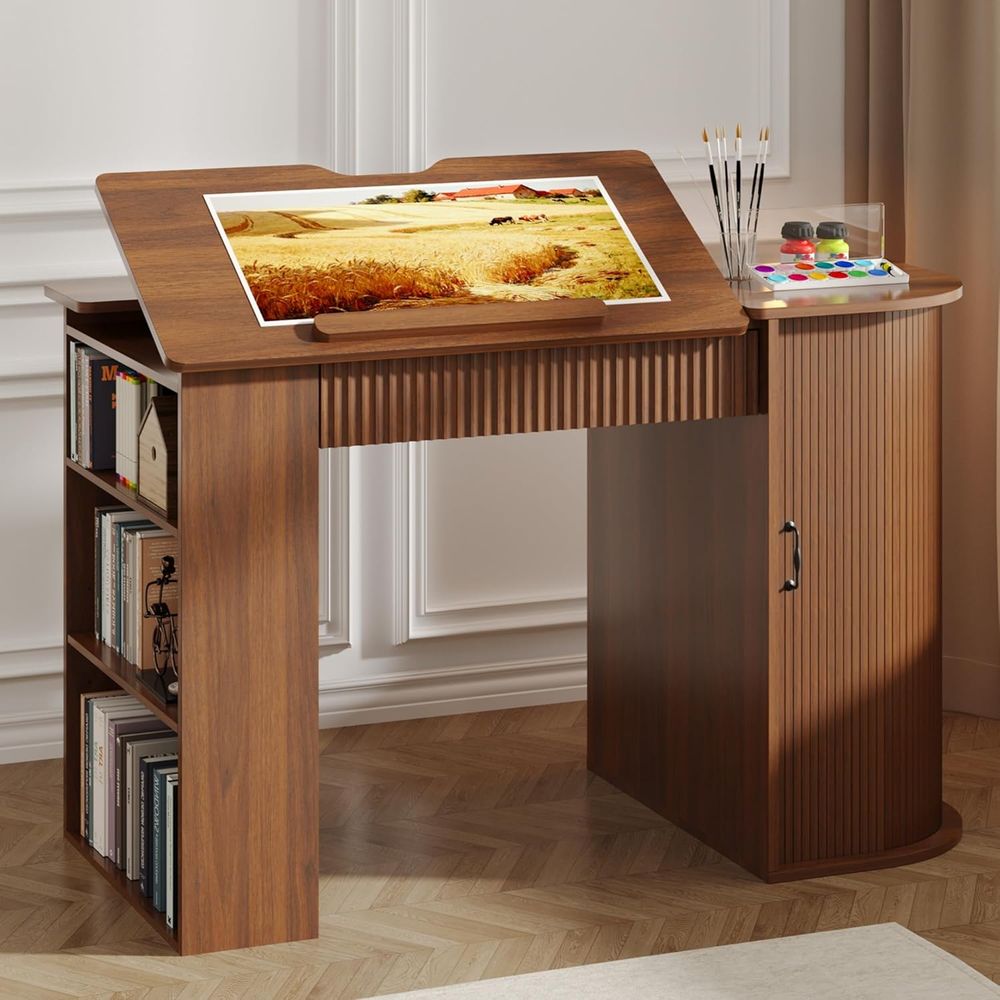 Art & Craft Fair - Storage Cabinet Desk with Drawers, Open
