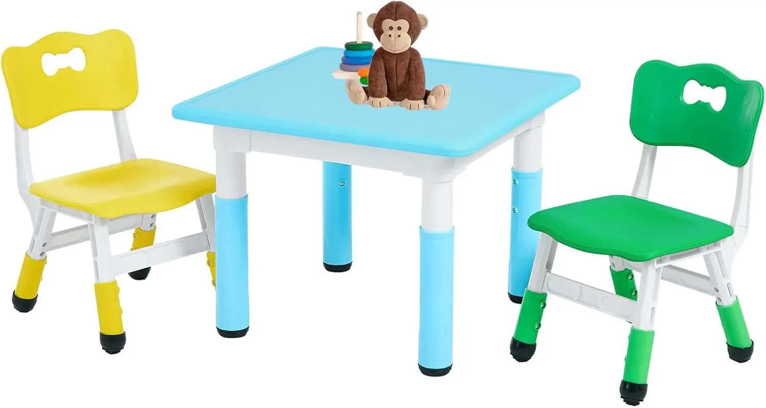 Art Craft Toddlers - Kids Table and 2 Chairs Set,