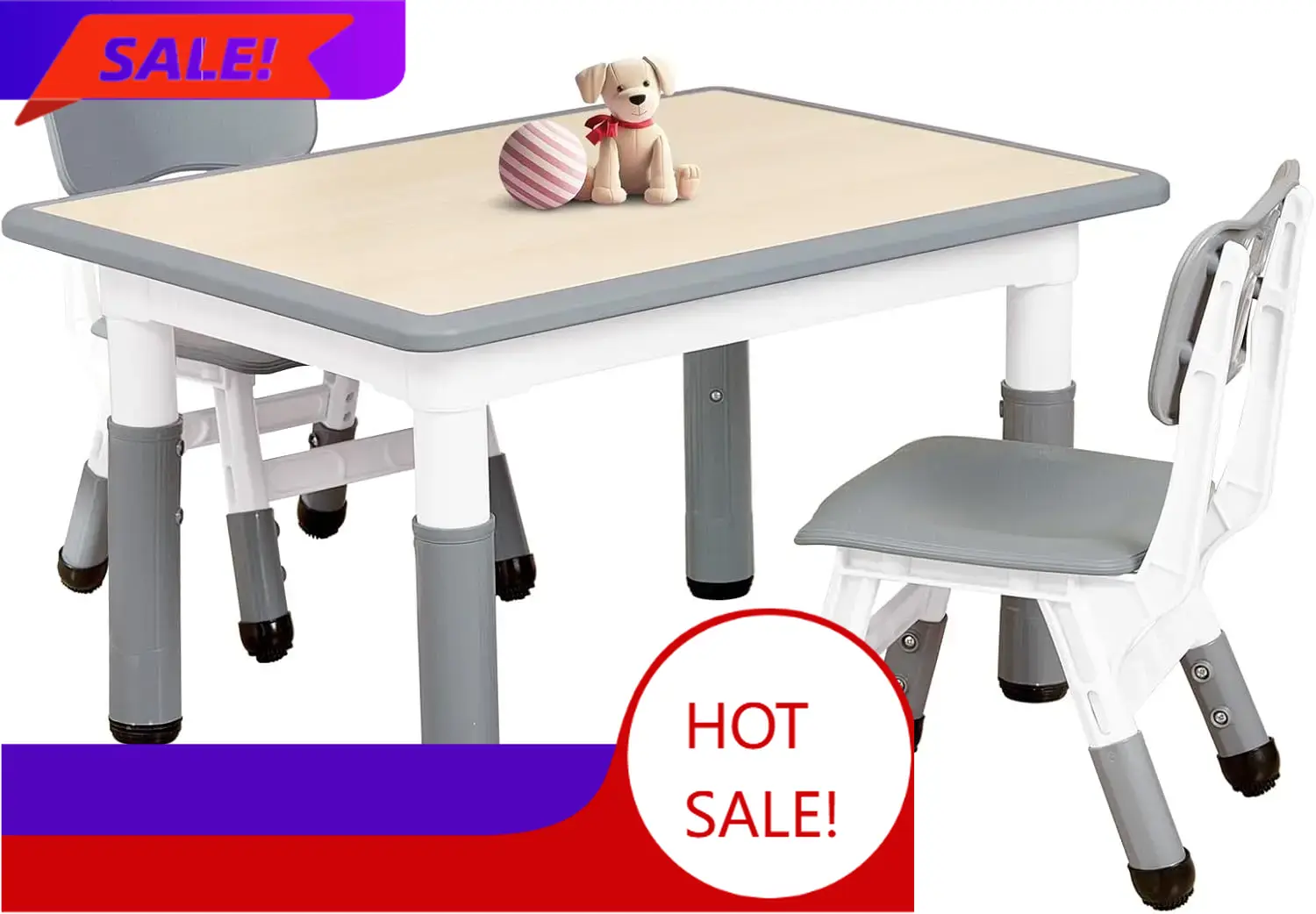Art Craft Toddlers - Kids Table and 2 Chairs Set