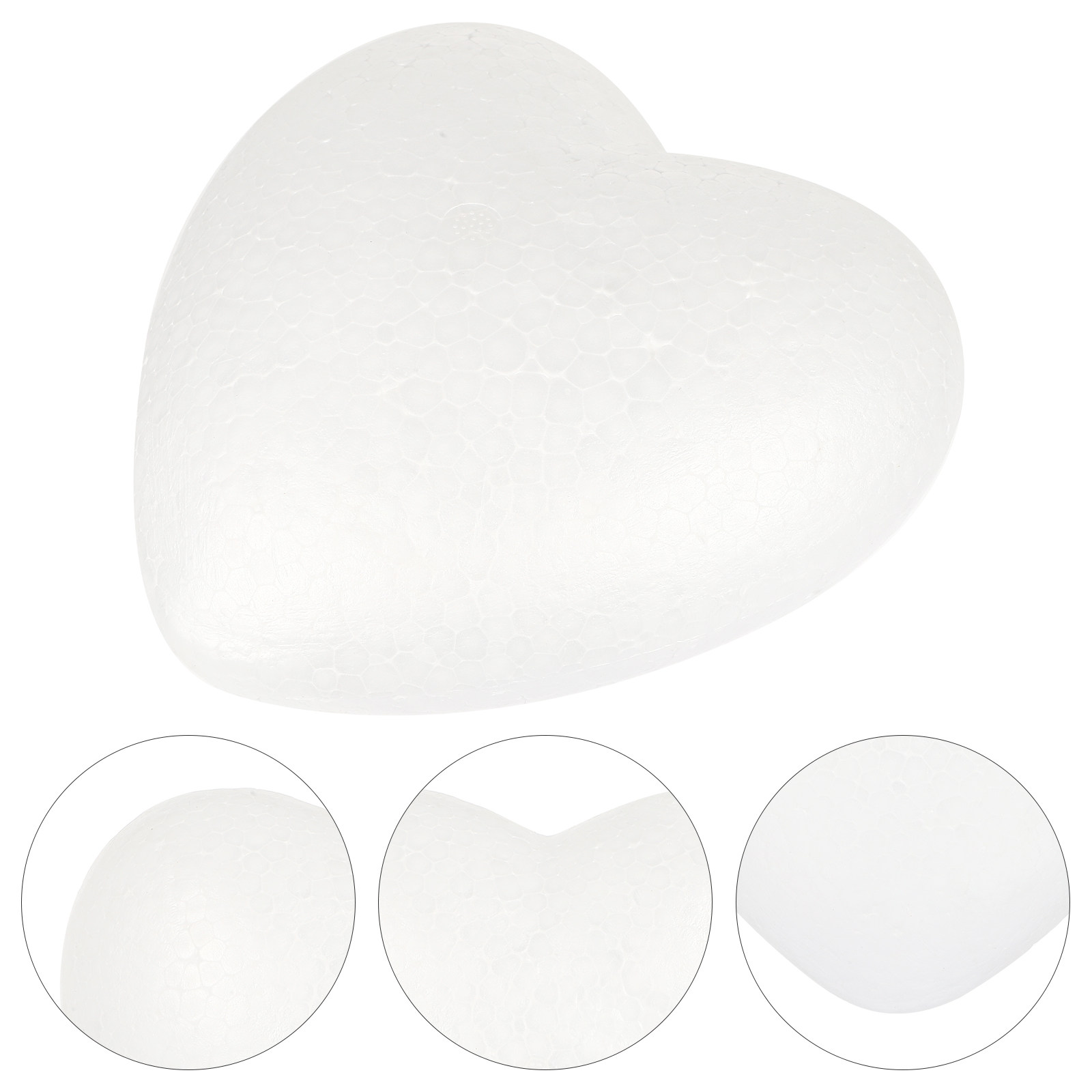 Art Craft For Christmas - White Heart Craft Balls 15Cm Polystyrene