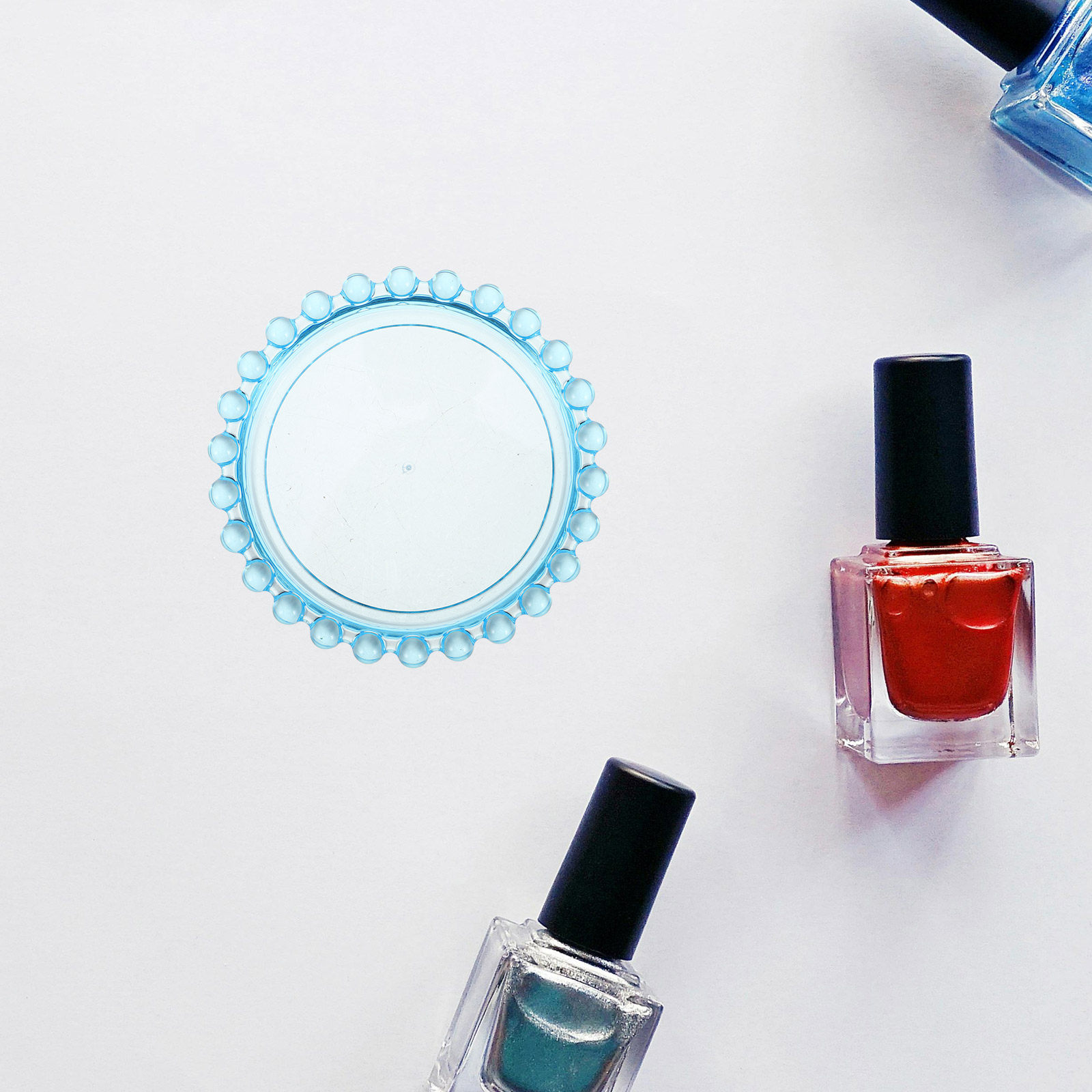 Art Craft Display - Light Blue Transparent Nail Art Organizer