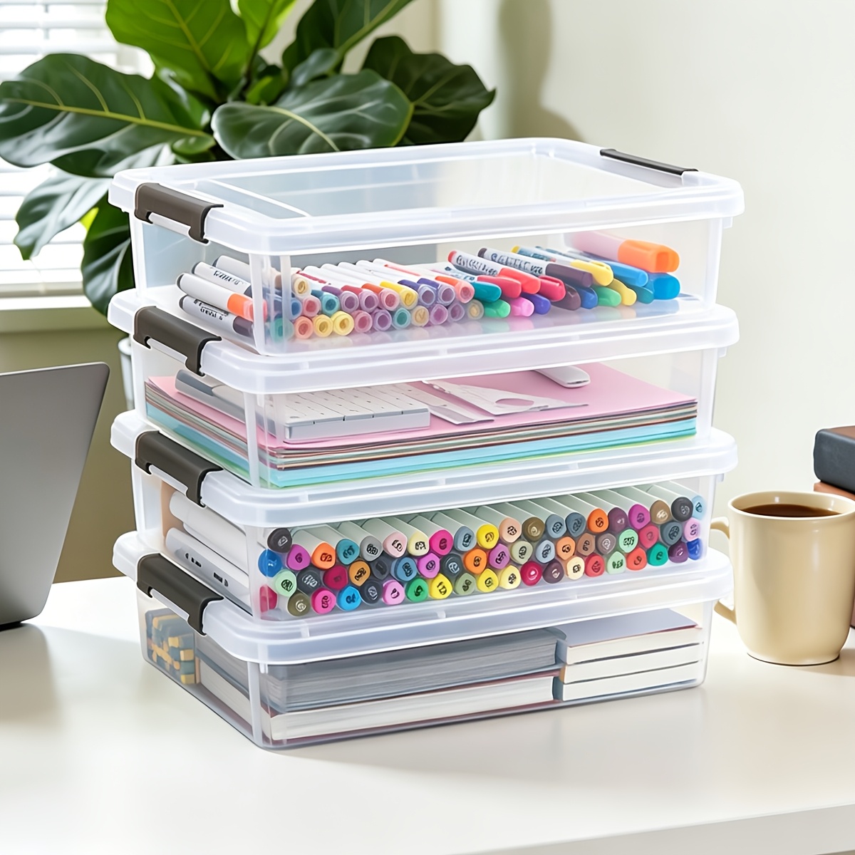 us5pcs Clear Plastic Storage B - Art Craft Game reseña y precio