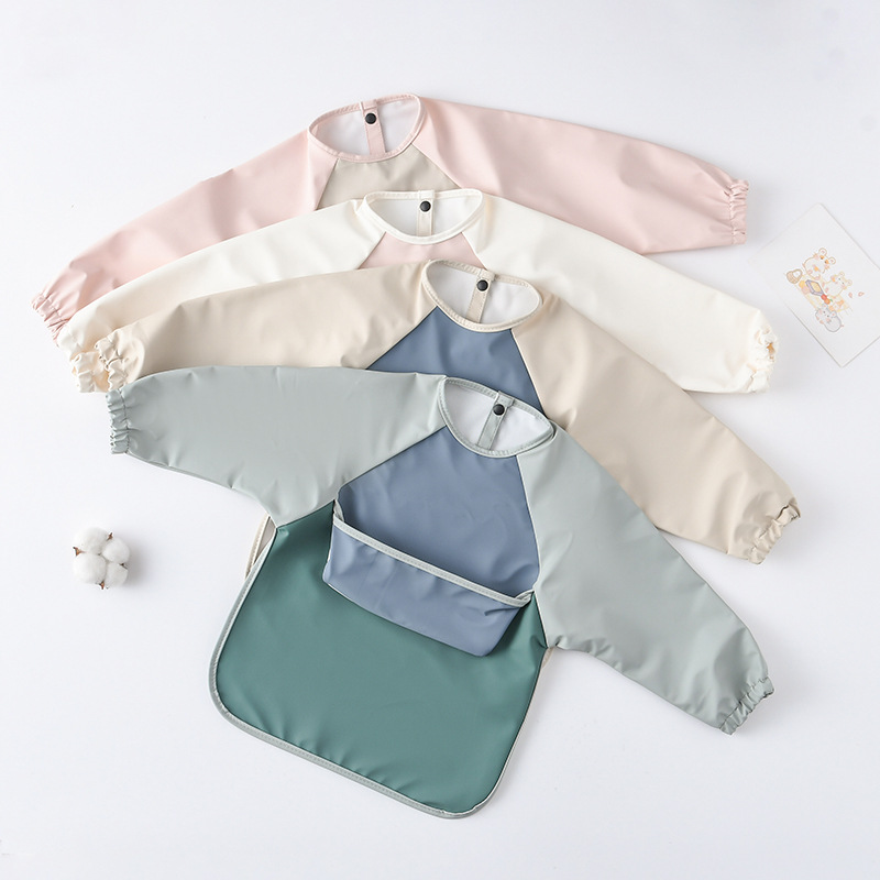 Kids Baby Long Sleeved PU Bibs - Art Craft Kits For Kids reseña y precio