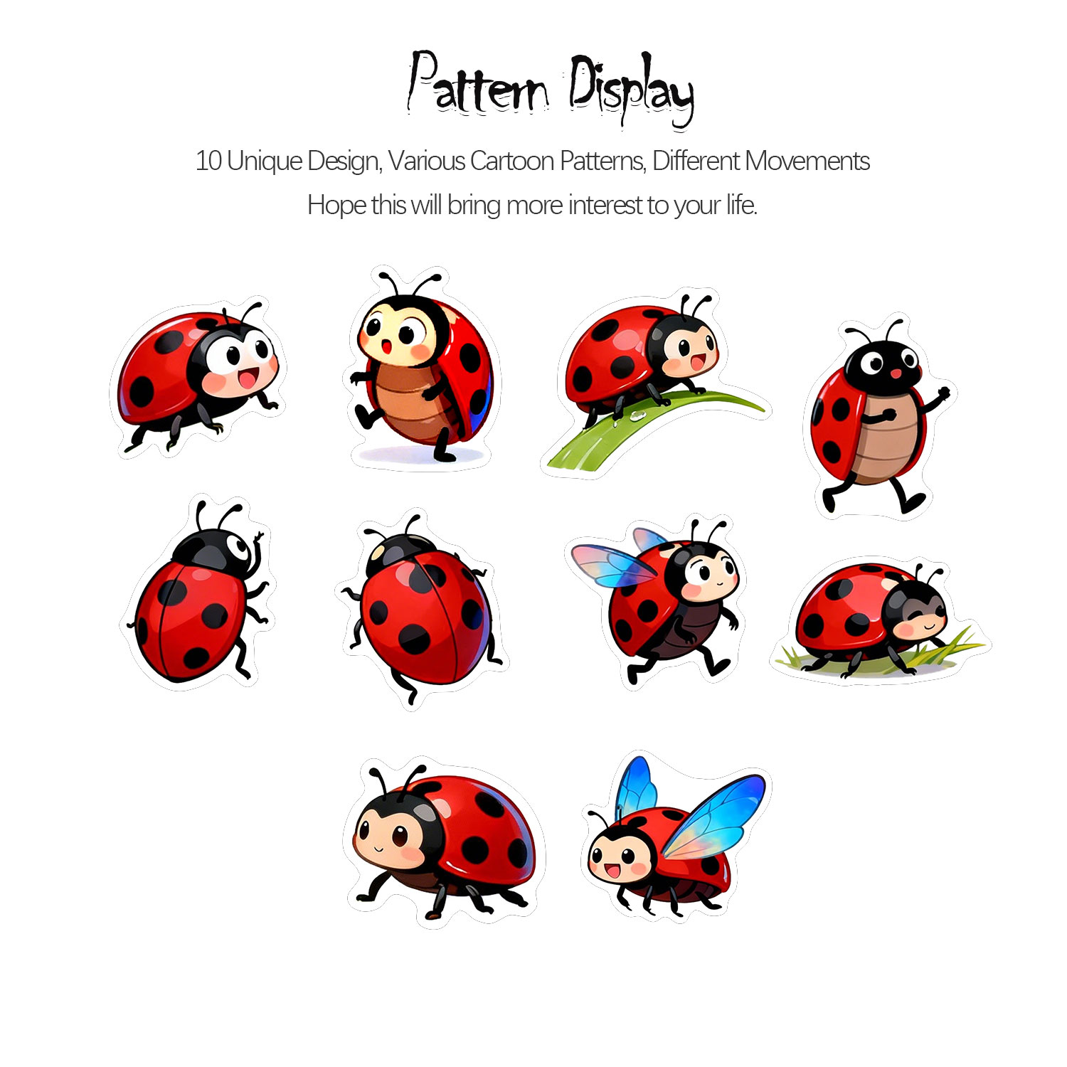 1Roll(500Pcs)10 Irregular Cart - Art Craft Ladybug reseña y precio