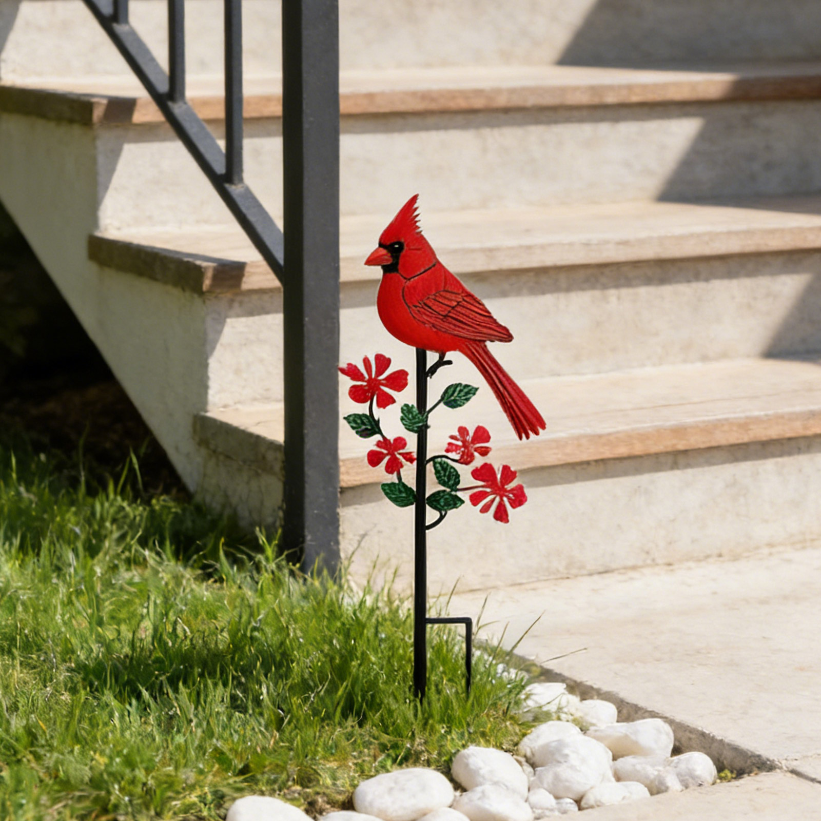 2D Flat Red Bird Design Garden - Art Craft And Design reseña y precio