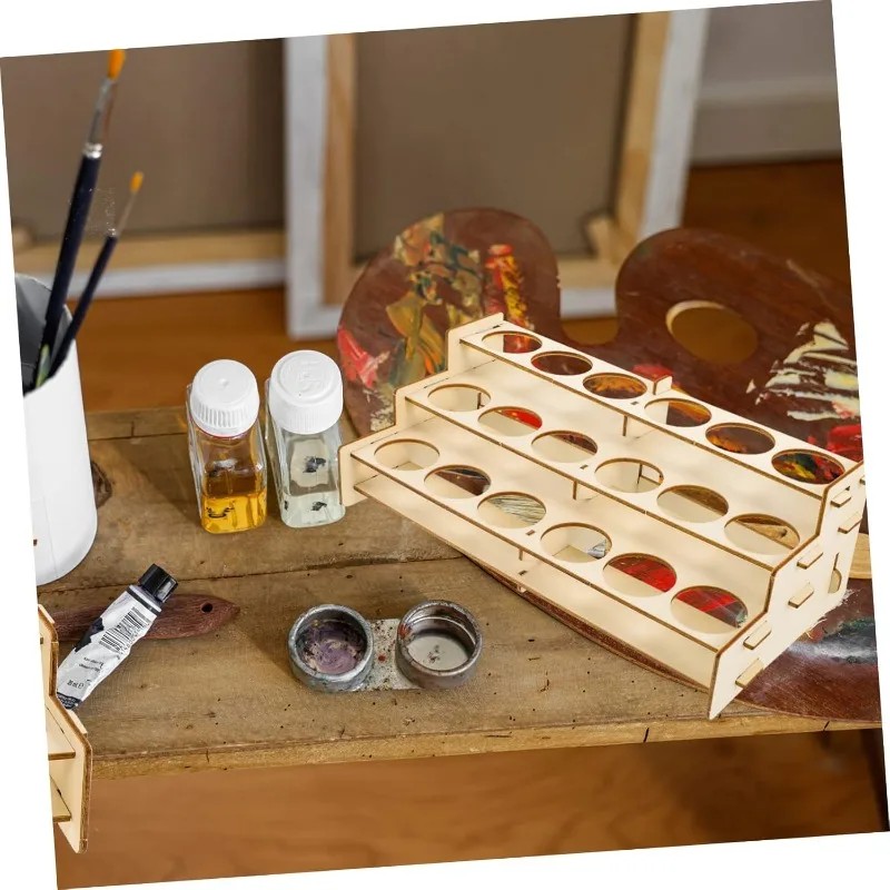 Top Quality Wooden Paint Rack  - Art Craft Display reseña y precio