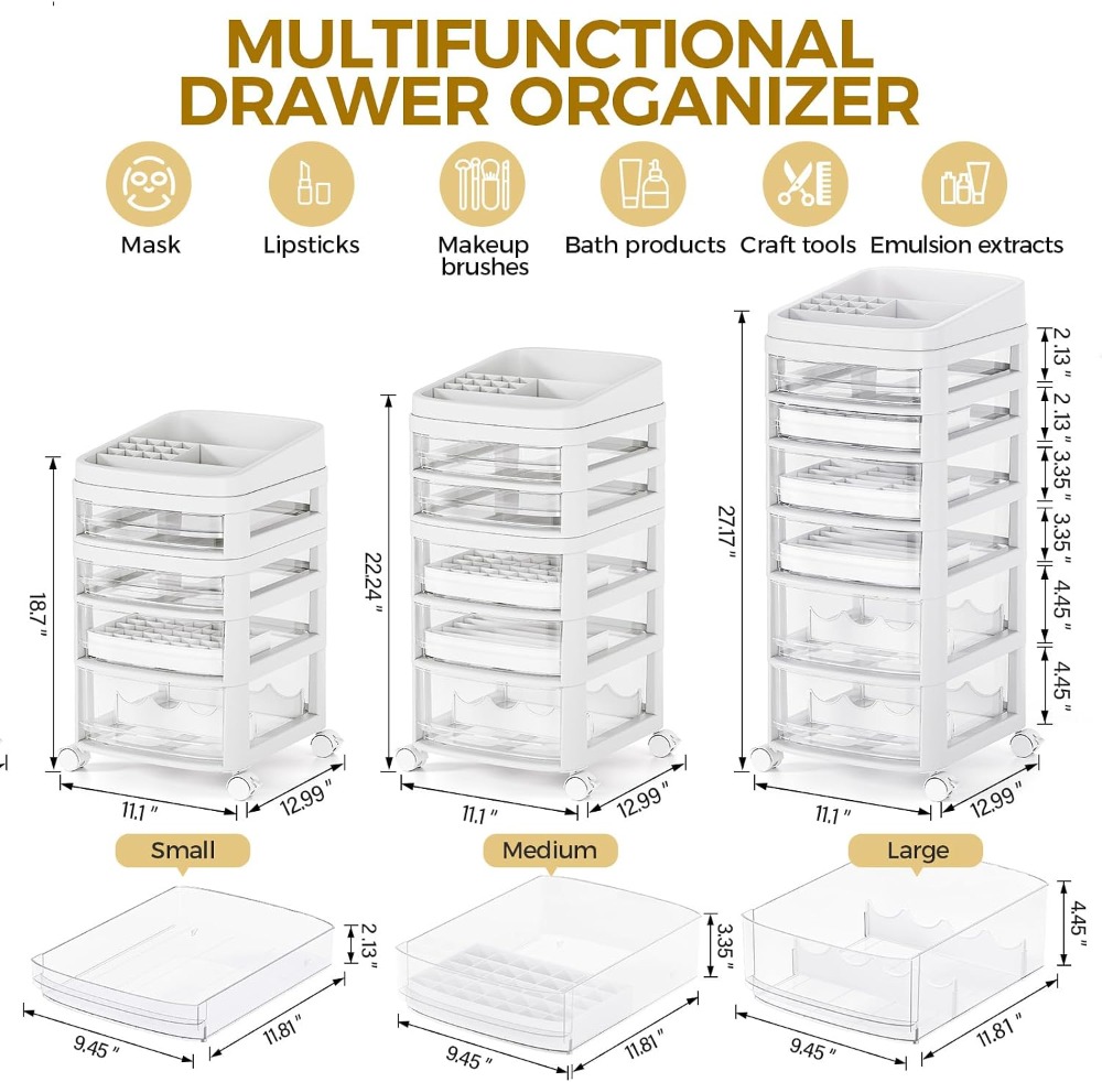 Rolling Cart with 6 Drawers, C - Art Craft & Architecture reseña y precio