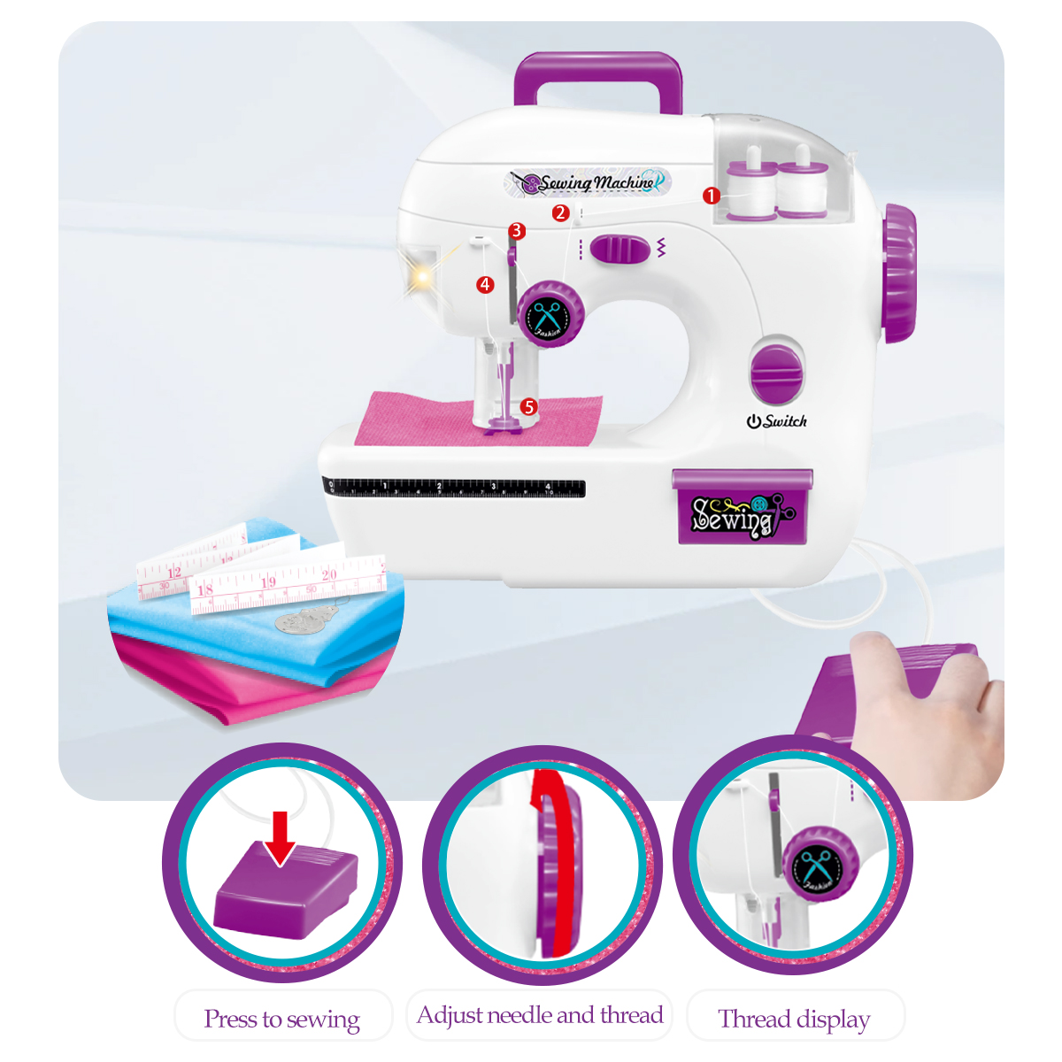 Sewing Machine Toys, Portable  - Art Craft Kits For Kids reseña y precio