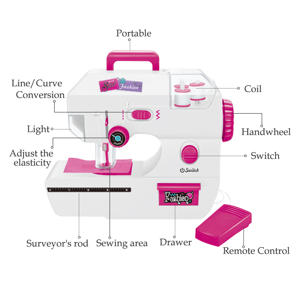 Sewing Machine Toys, Portable  - Art Craft Kits For Kids reseña y precio