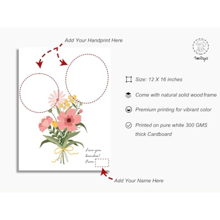 Flower Bouquet Handprint Art C - Art & Craft Fair reseña y precio