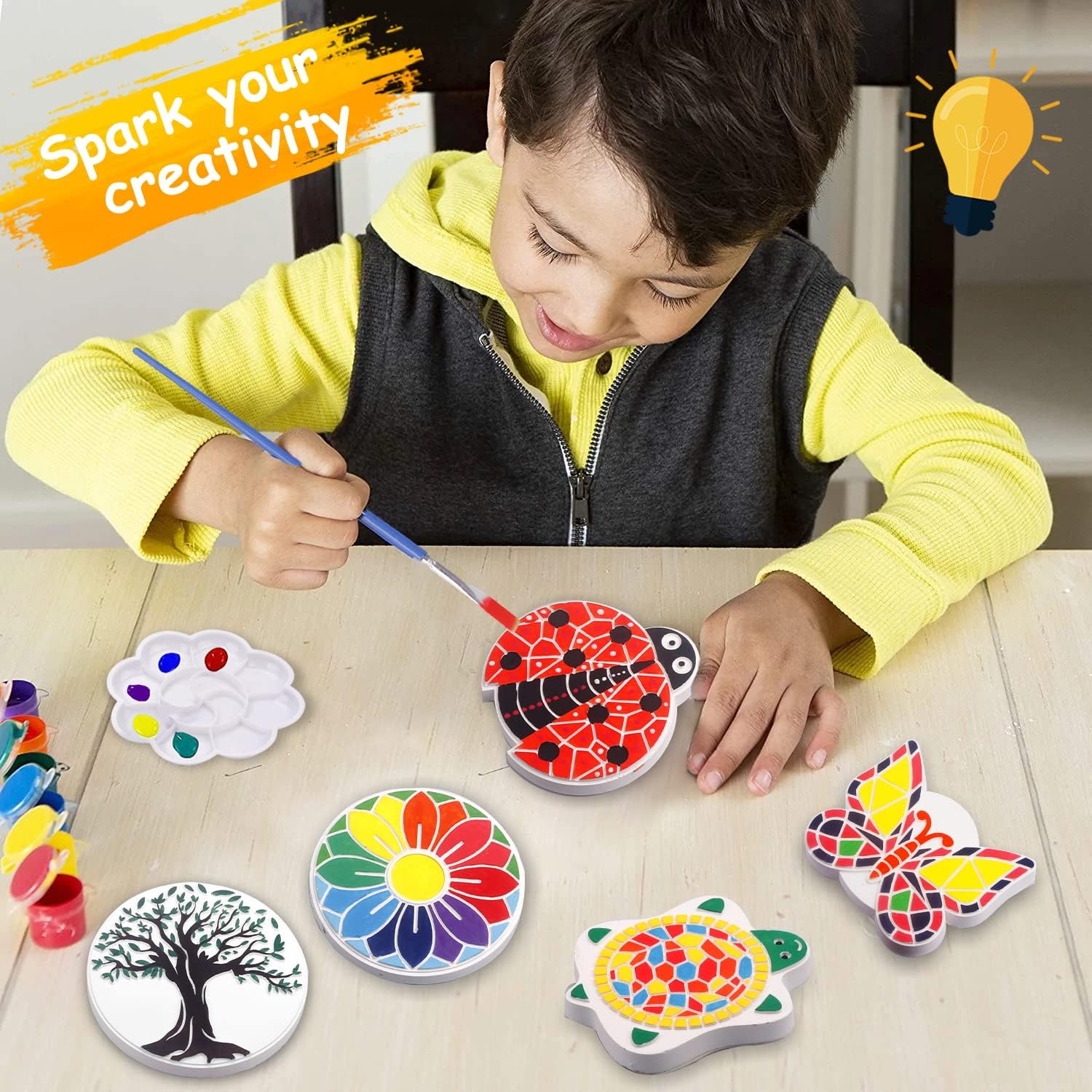 DIY Paint Your Own Stepping St - Art Craft Ladybug reseña y precio