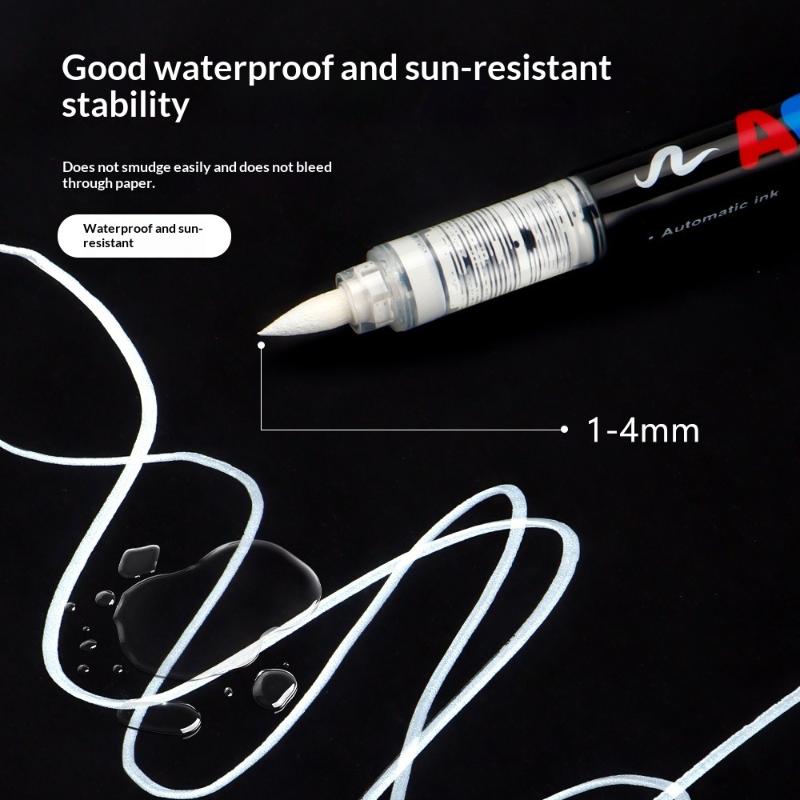 8pcs Black And White Acrylic P - Illustration Marker Set reseña y precio