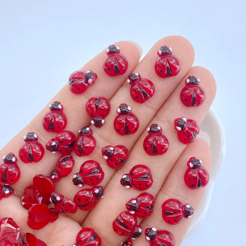 50Pcs New nail art accessories - Art Craft Ladybug reseña y precio