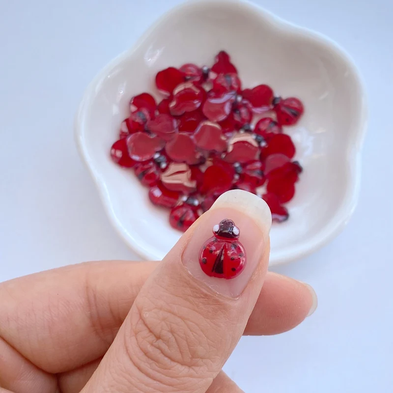 50Pcs New nail art accessories - Art Craft Ladybug reseña y precio