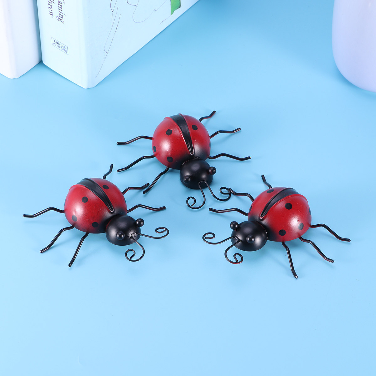 3Pcs Ladybug Wall Mounted Meta - Art Craft Ladybug reseña y precio