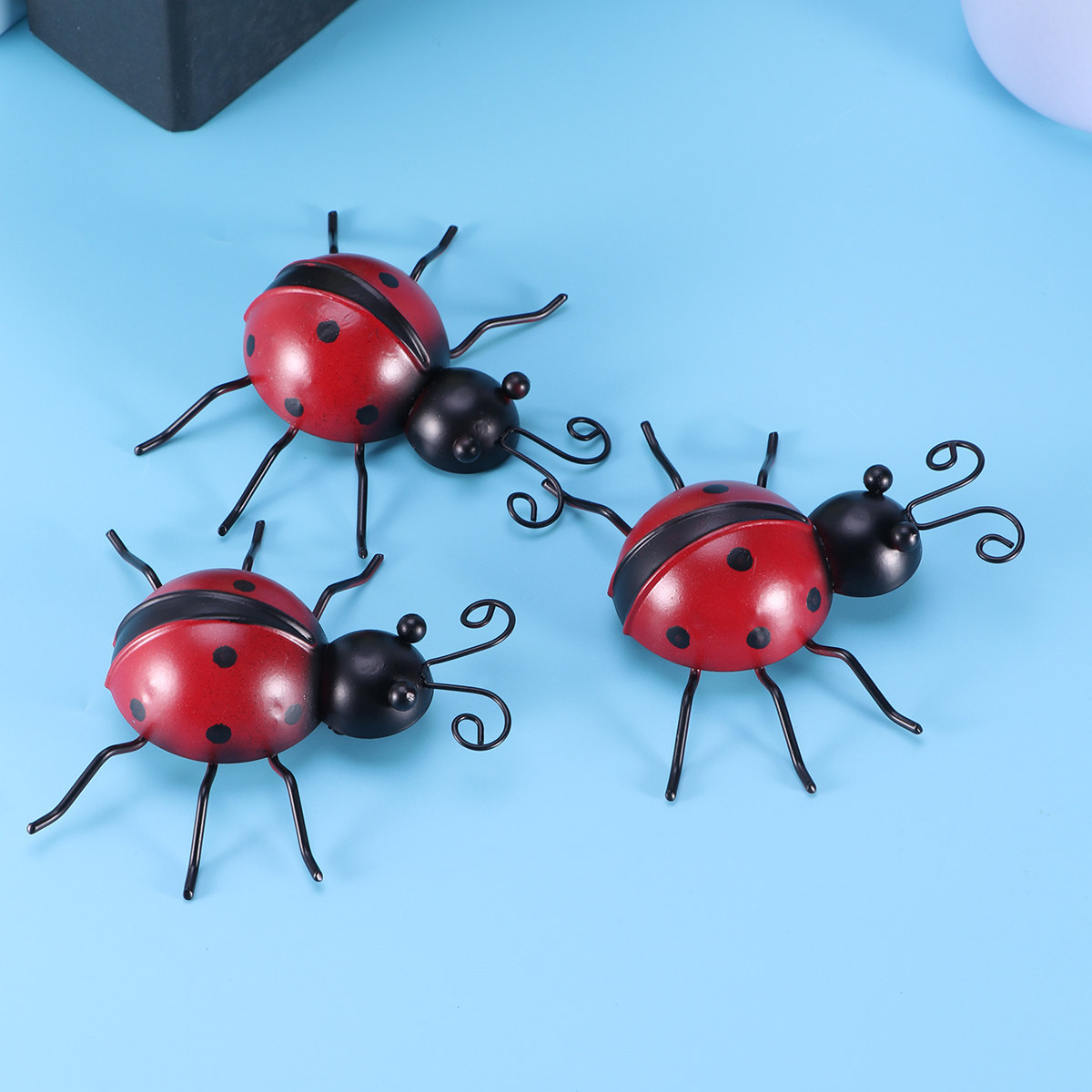 3Pcs Ladybug Wall Mounted Meta - Art Craft Ladybug reseña y precio