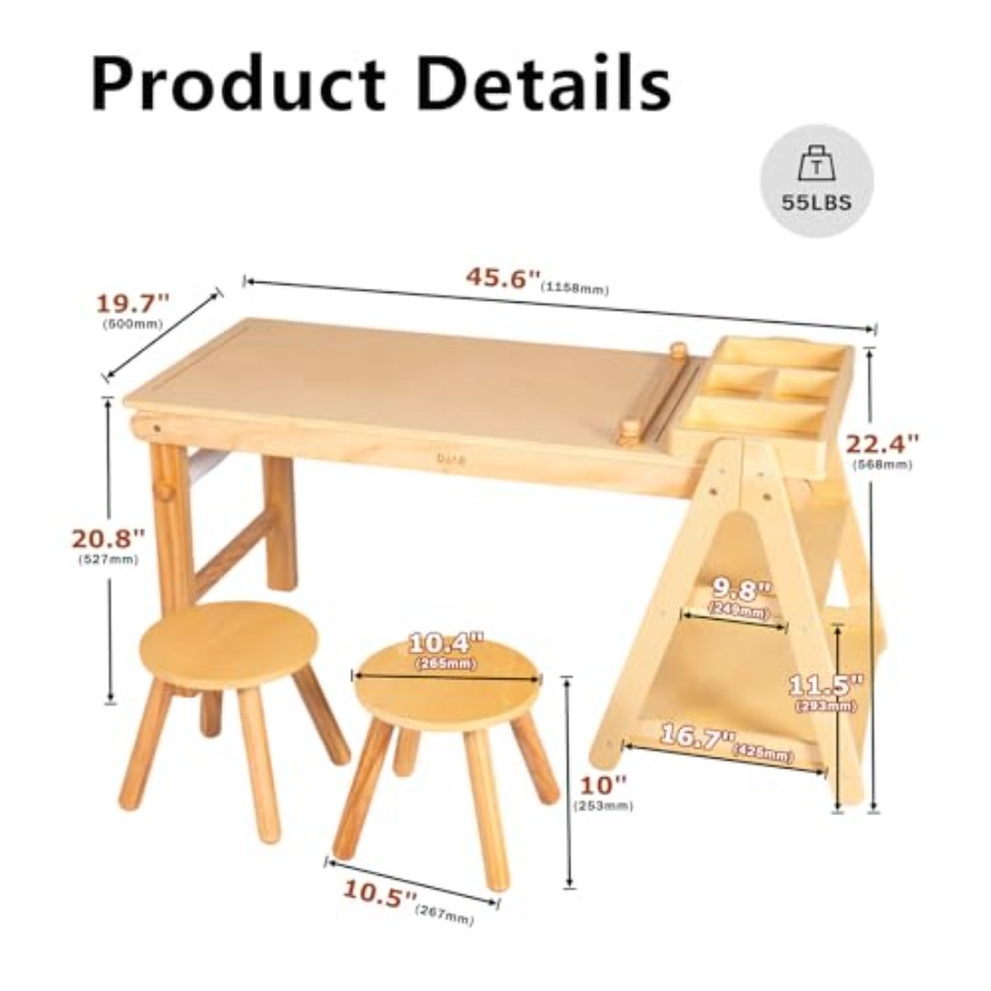 Art Table and Chair Set for Ho - Art Craft Toddlers reseña y precio