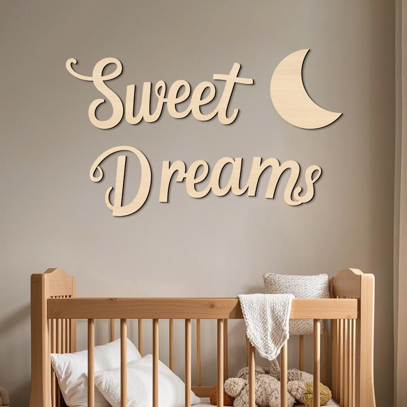 Sweet Dreams Wall Sign Wooden  - Art Craft Display reseña y precio