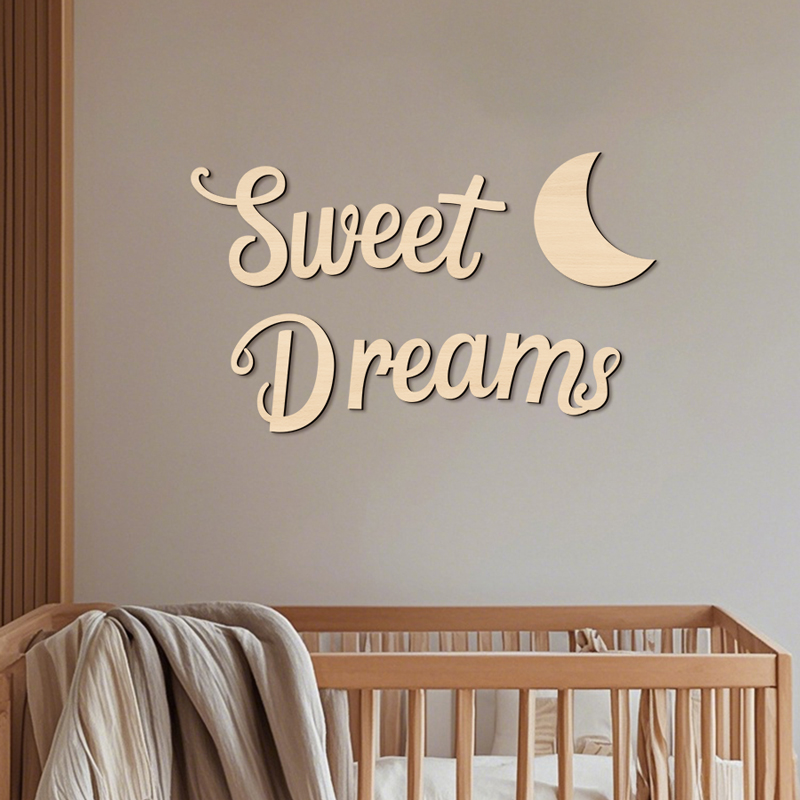 Sweet Dreams Wall Sign Wooden  - Art Craft Display reseña y precio