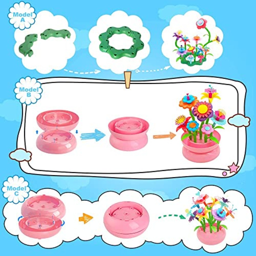 Flower Building Toy Set for Gi - Art Craft 3 Year Old reseña y precio