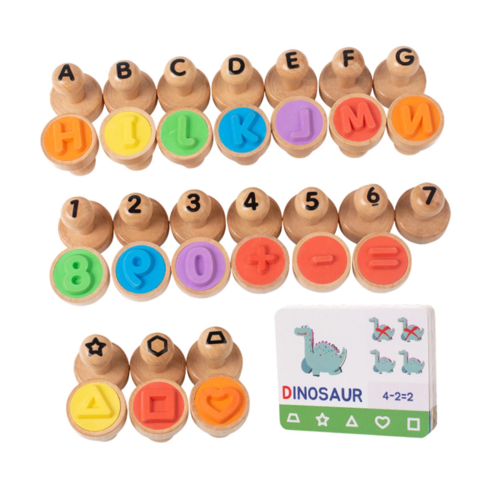 Wooden Alphabet Number Stamp E - Art Craft Number reseña y precio