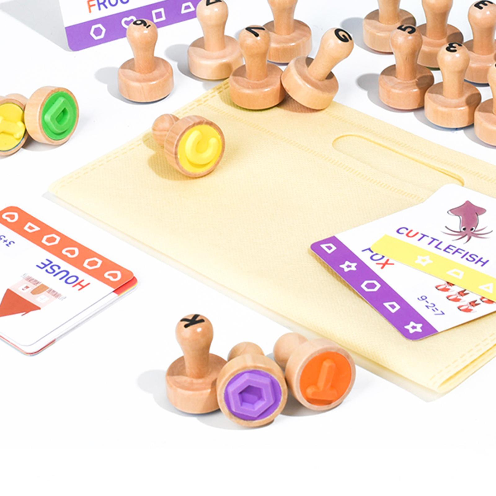Wooden Alphabet Number Stamp E - Art Craft Number reseña y precio