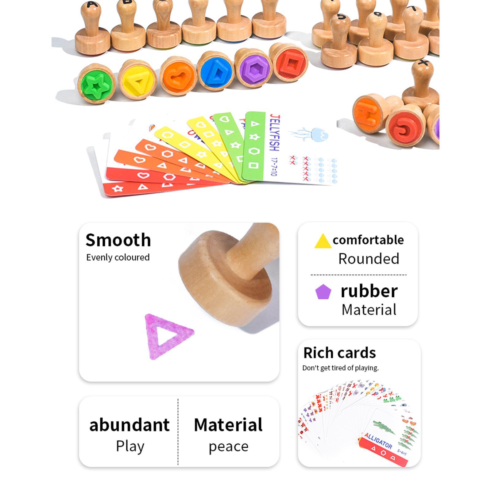 Wooden Alphabet Number Stamp E - Art Craft Number reseña y precio