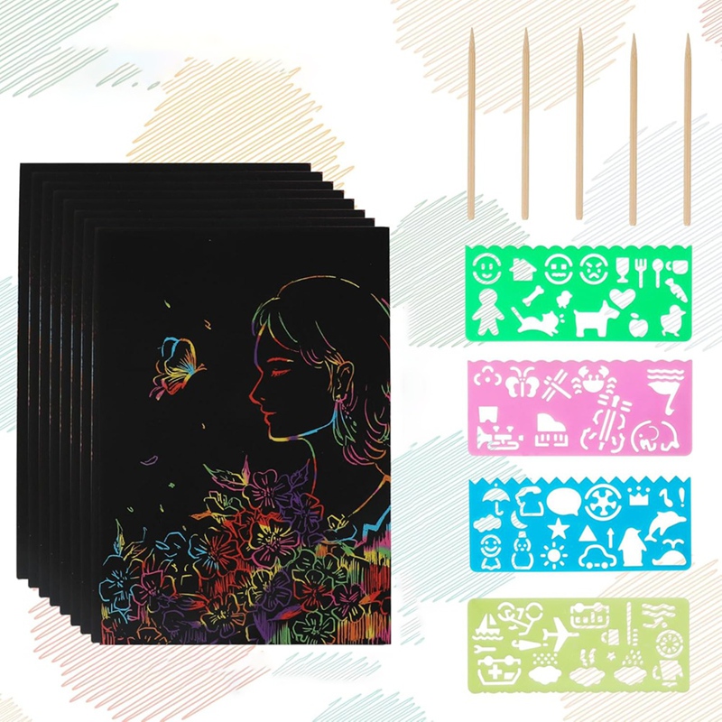 Scratch Paper Art Set, Black C - Art Craft Diy reseña y precio