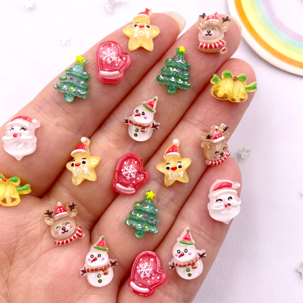 50pcs Resin Mini Colorful Chri - Art Craft Christmas Tree reseña y precio
