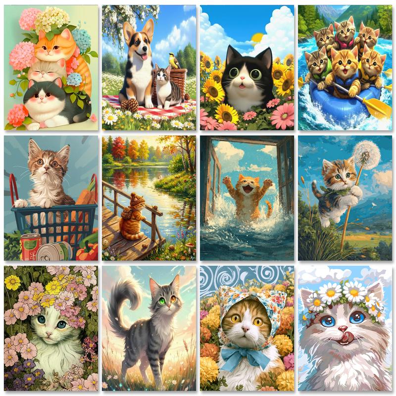 GATYZTORY Cat Painting By Numb - Art Craft Number reseña y precio