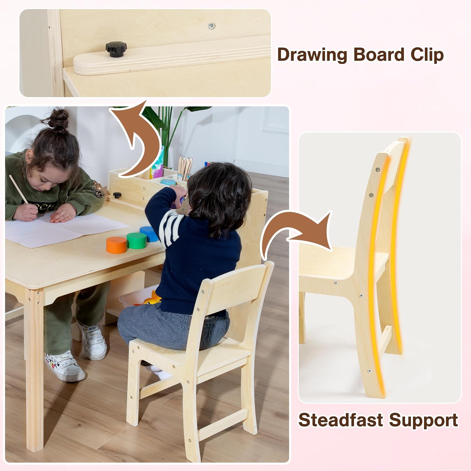 Kids Art Table and Chair Set B - Art Craft Toddlers reseña y precio