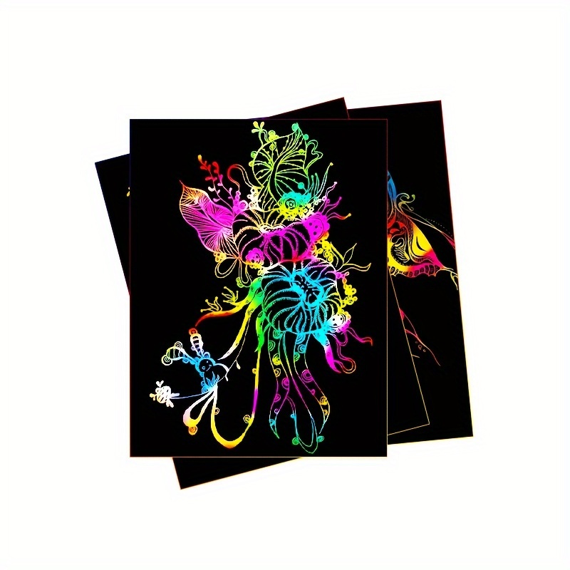 50 pcs Scratch Paper Kids Rain - Art Craft Kits For Kids reseña y precio