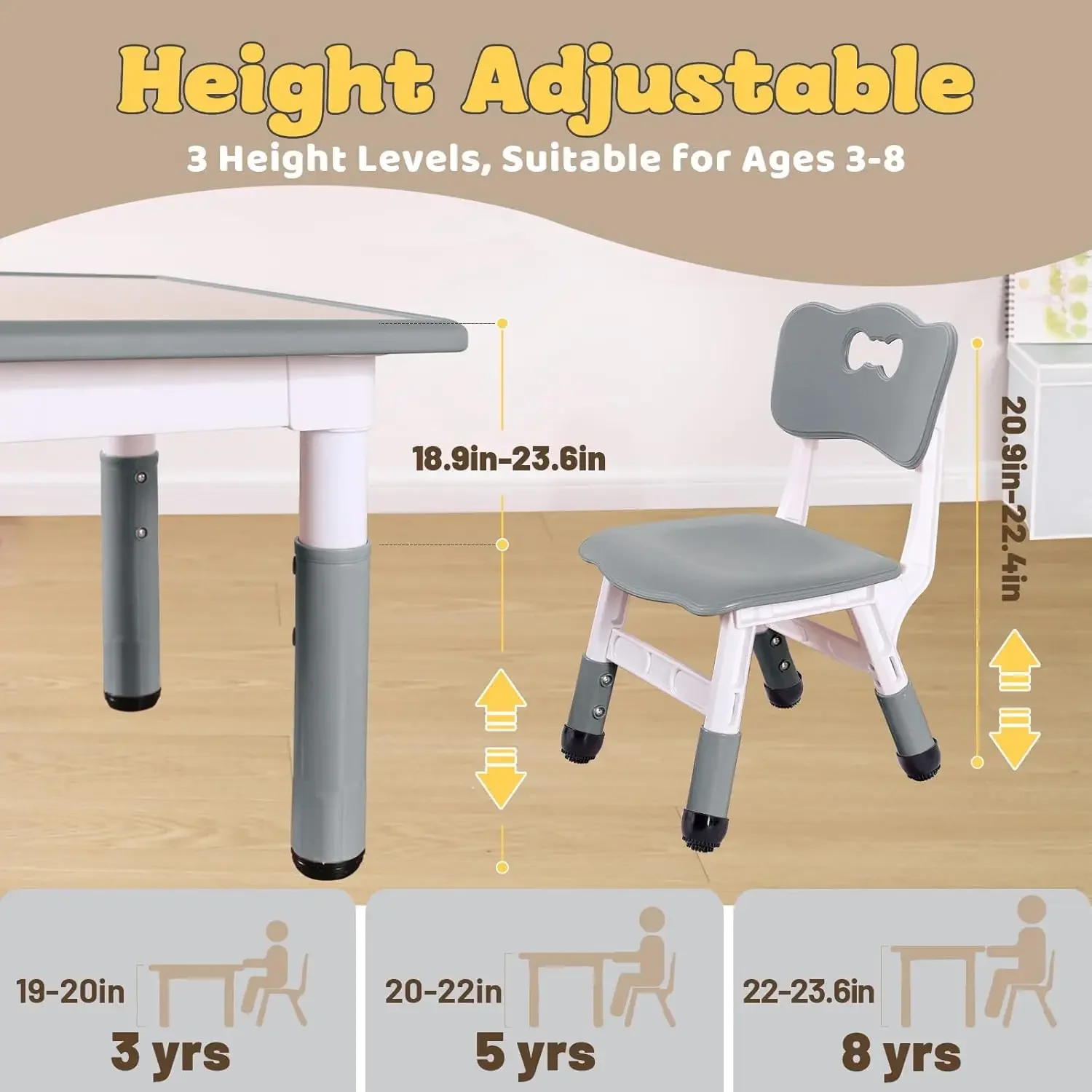 Kids Table and 2 Chairs Set fo - Art Craft Toddlers reseña y precio