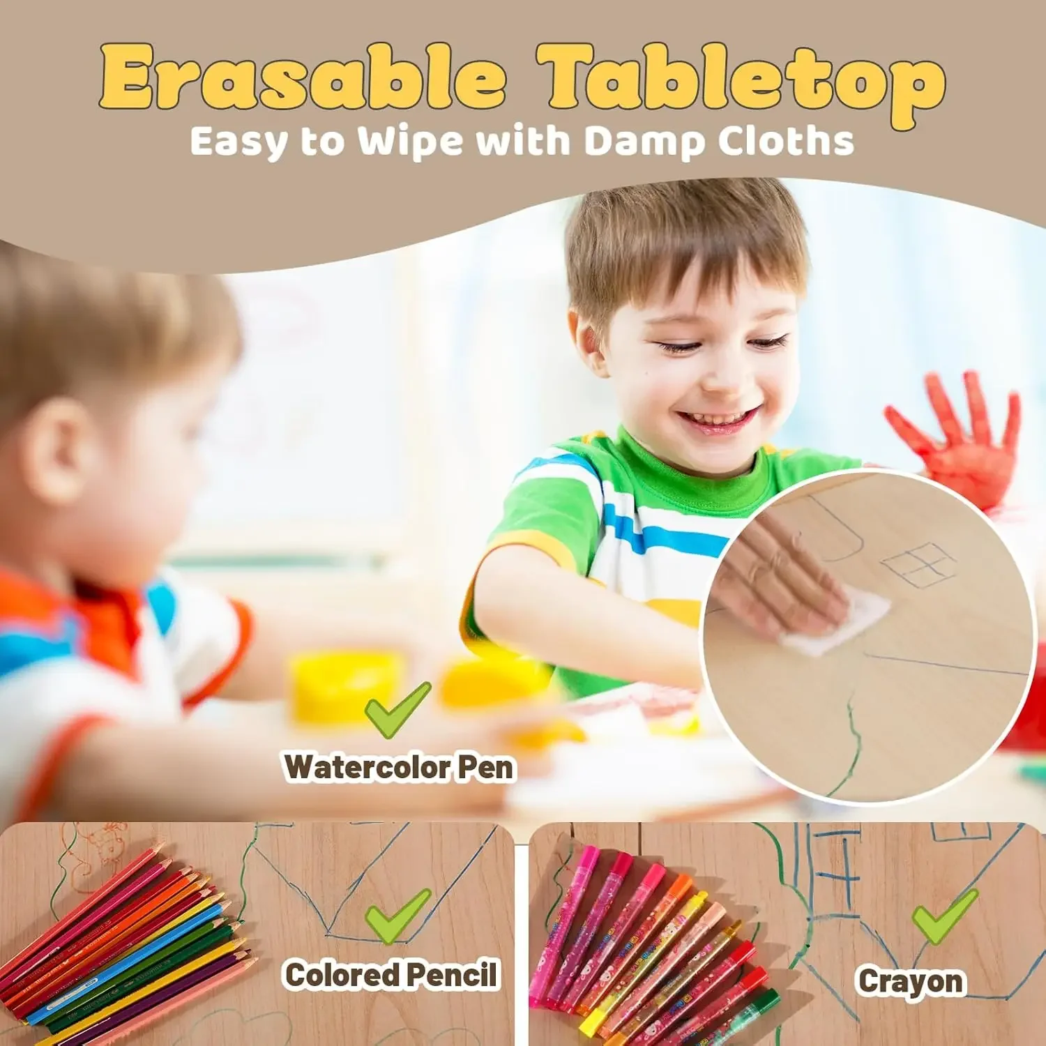 Kids Table and 2 Chairs Set fo - Art Craft Toddlers reseña y precio