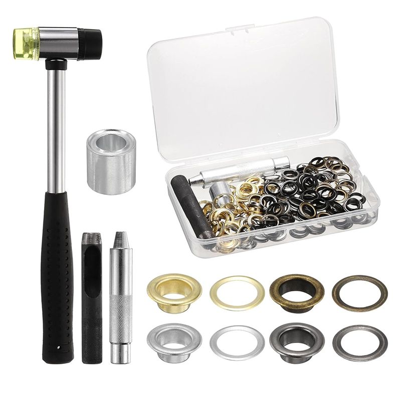 ABWZ-100Pcs Grommet Eyelets To - Leather Tooling Kit reseña y precio