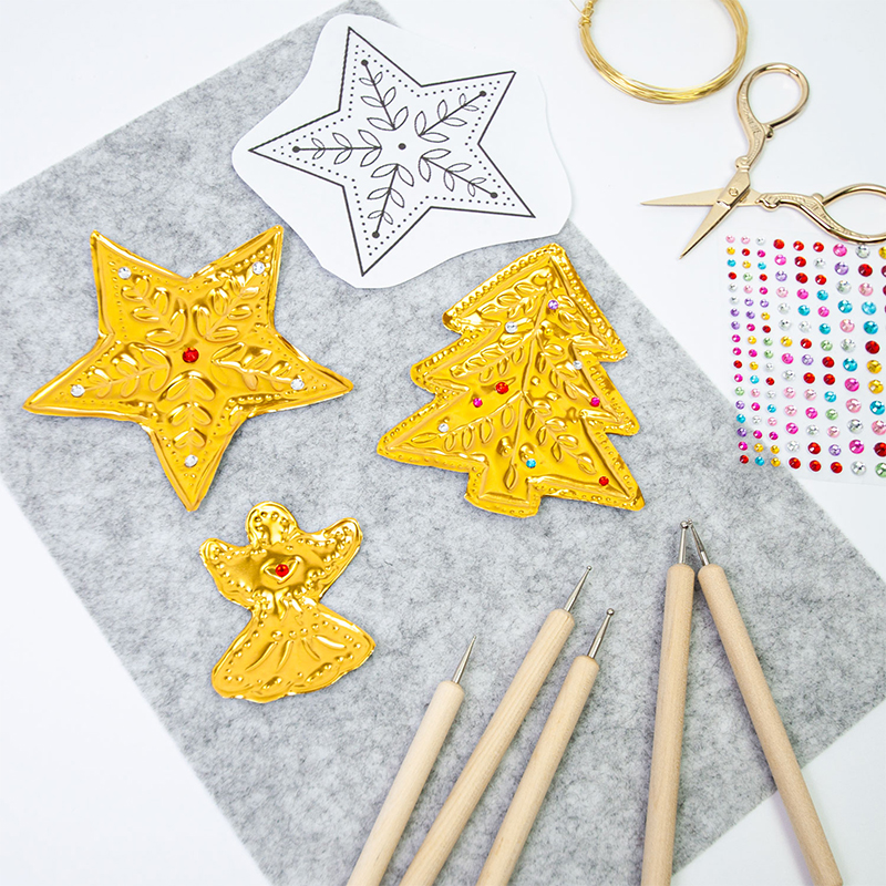 DIY Gold Foil Art Relief Chris - Art Craft For Christmas reseña y precio