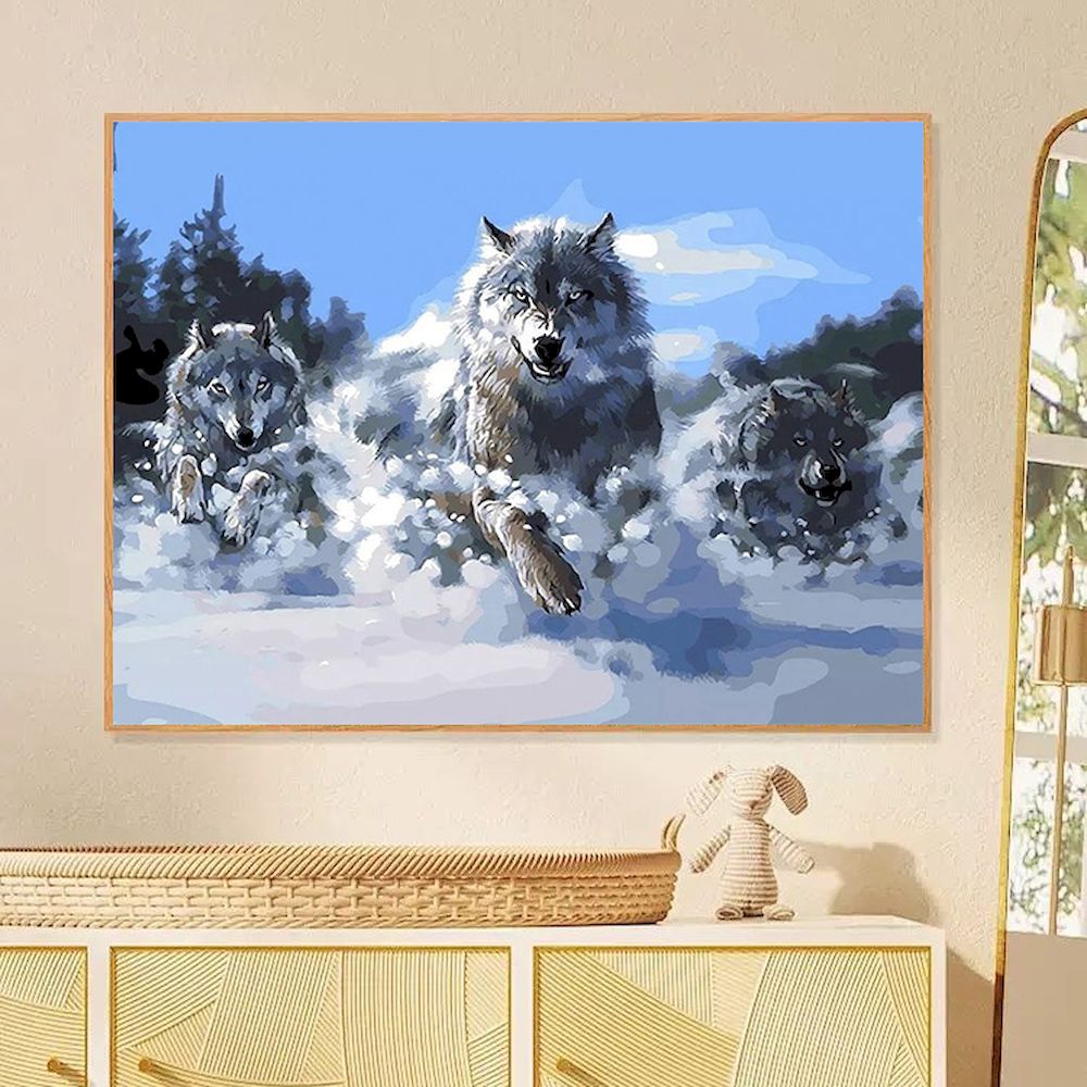 Painting By Numbers Wolf Oil P - Art Craft Number reseña y precio
