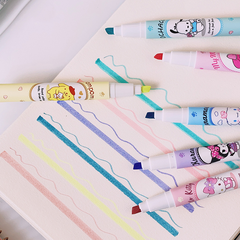 6Pcs Sanrio Hello Kitty Highli - Illustration Marker Set reseña y precio