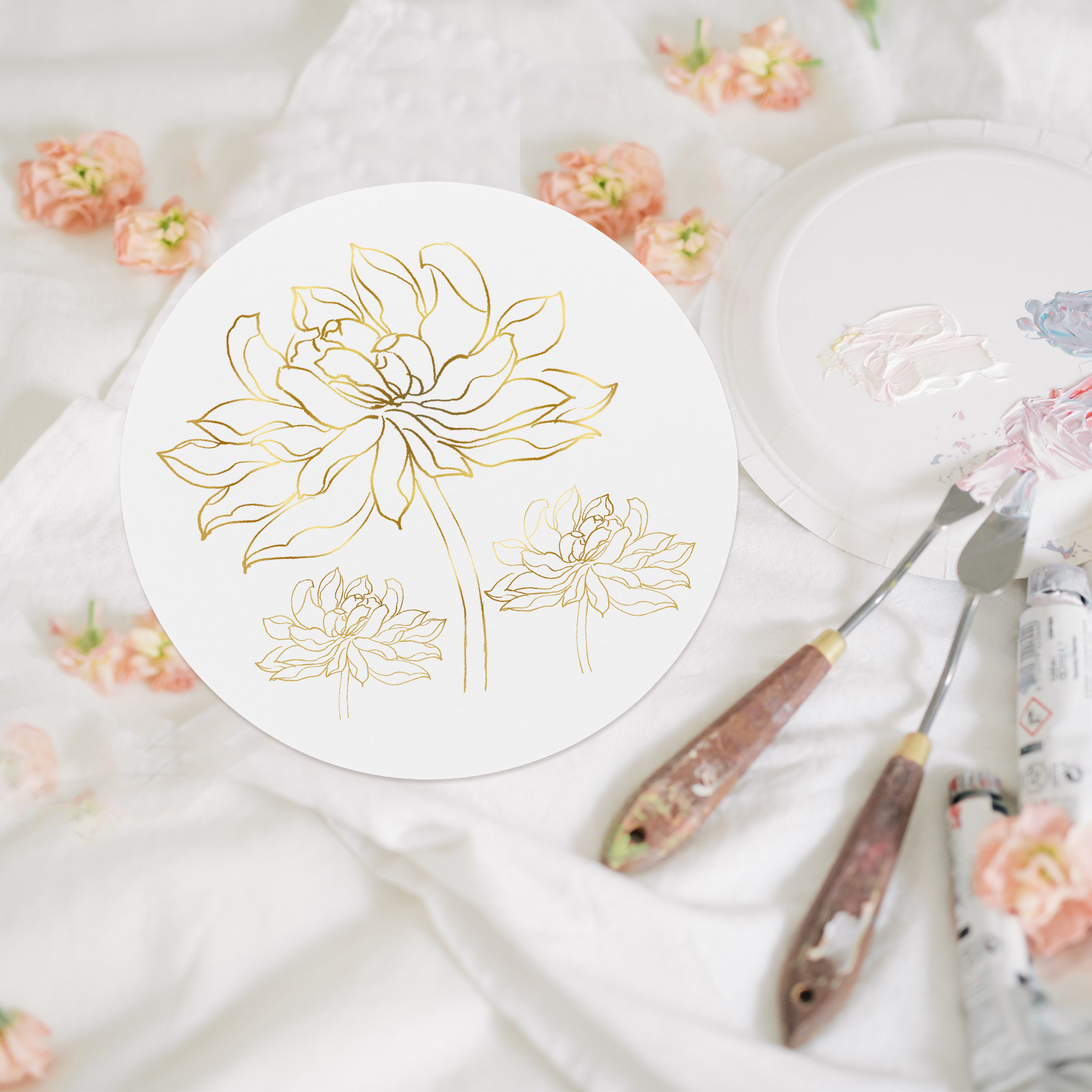 20Pcs Round Painting Cardboard - Art Craft For Christmas reseña y precio