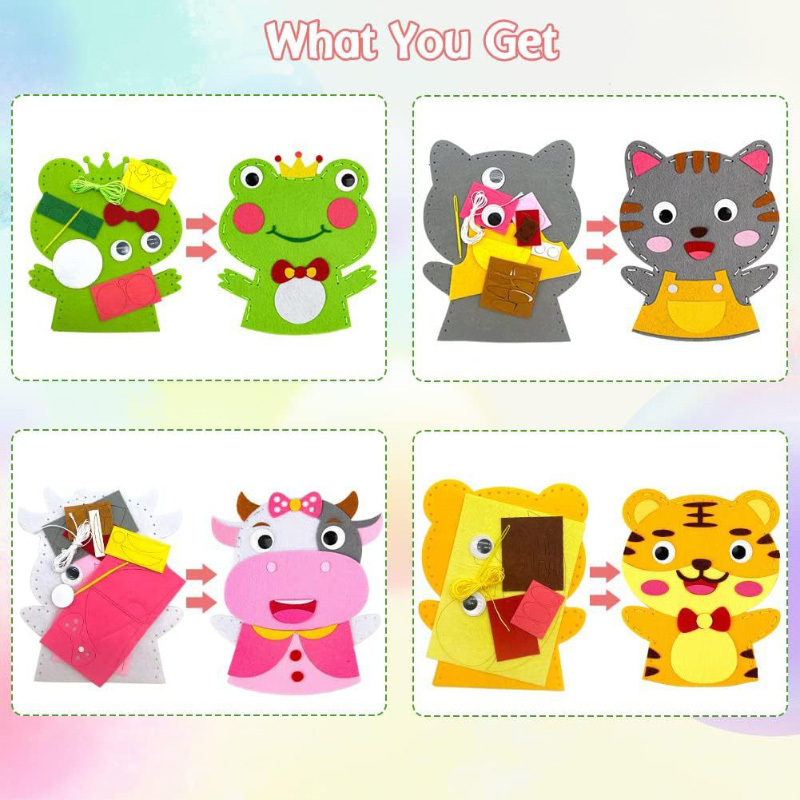 Cute Cartoon Animal Hand Puppe - Art Craft 3 Year Old reseña y precio