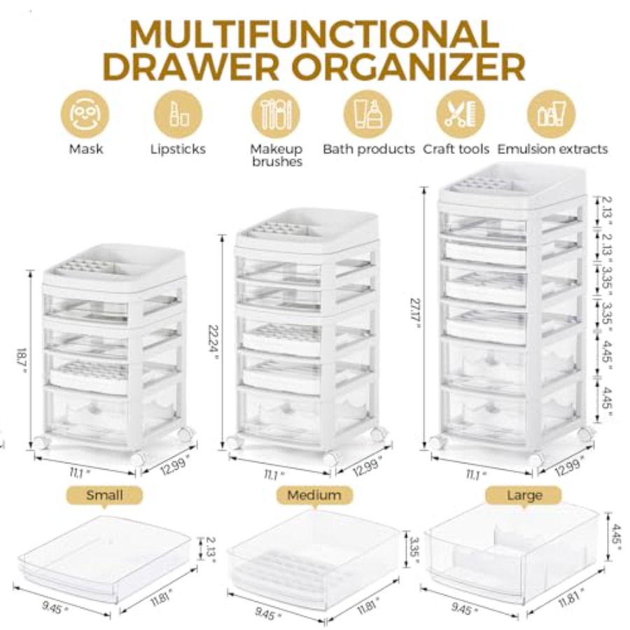 Rolling Cart with 6 Drawers Cl - Art Craft & Architecture reseña y precio