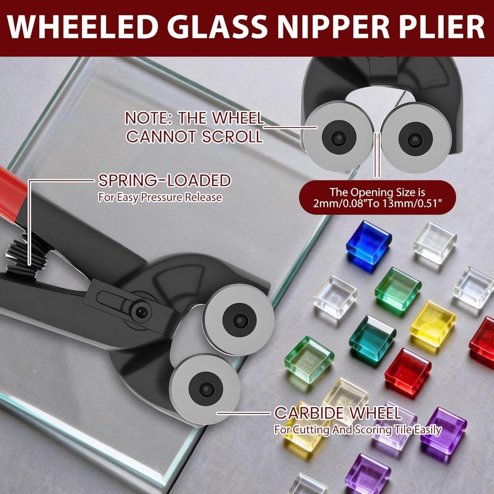 10PCS Glass Cutting Tool Kit,  - Leather Tooling Kit reseña y precio