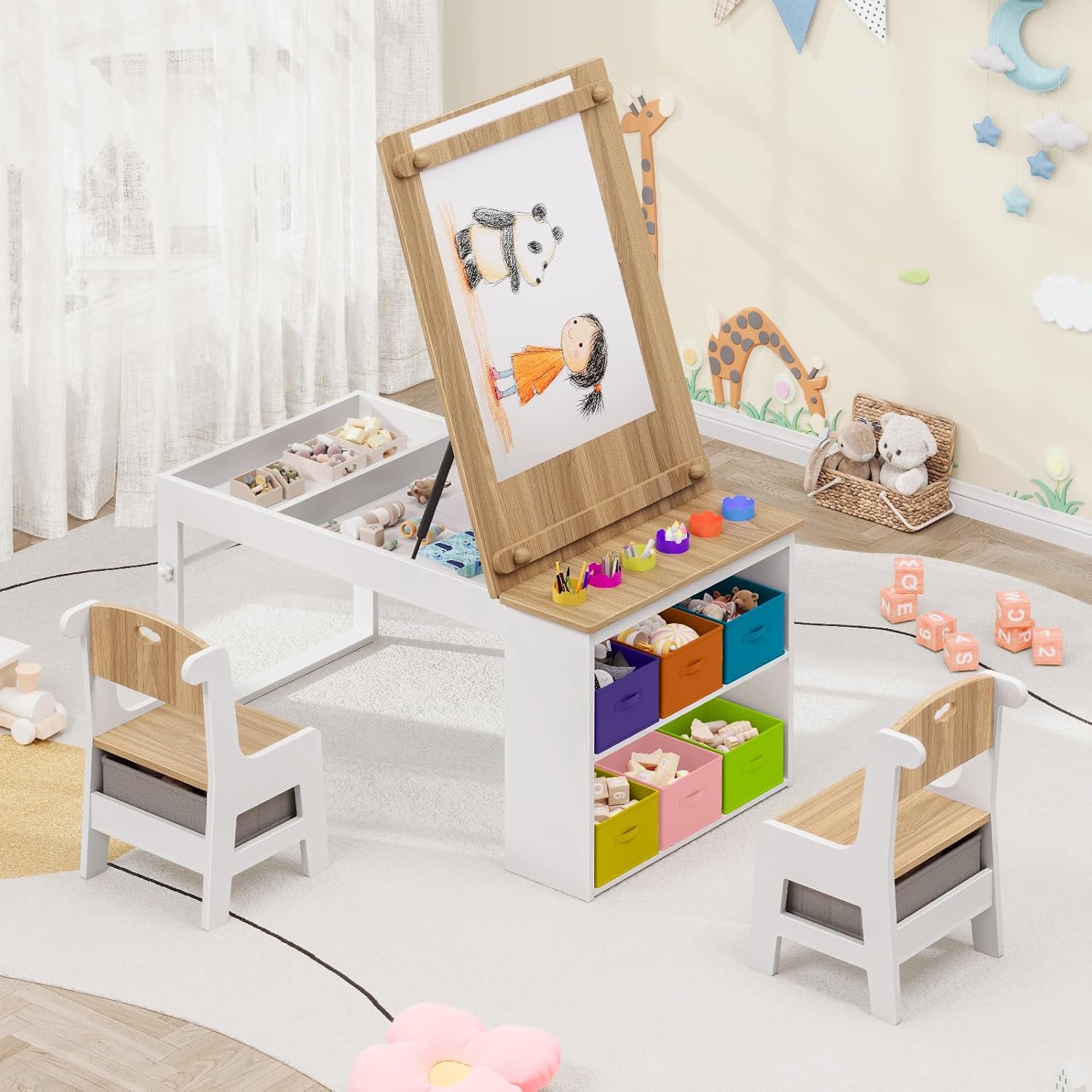 Kids Art Table and Chairs, Tod - Art Craft Toddlers reseña y precio