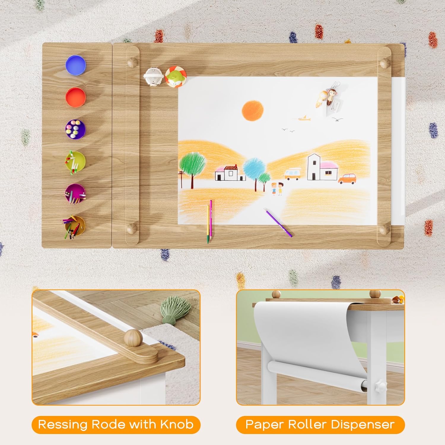 Kids Art Table and Chairs, Tod - Art Craft Toddlers reseña y precio