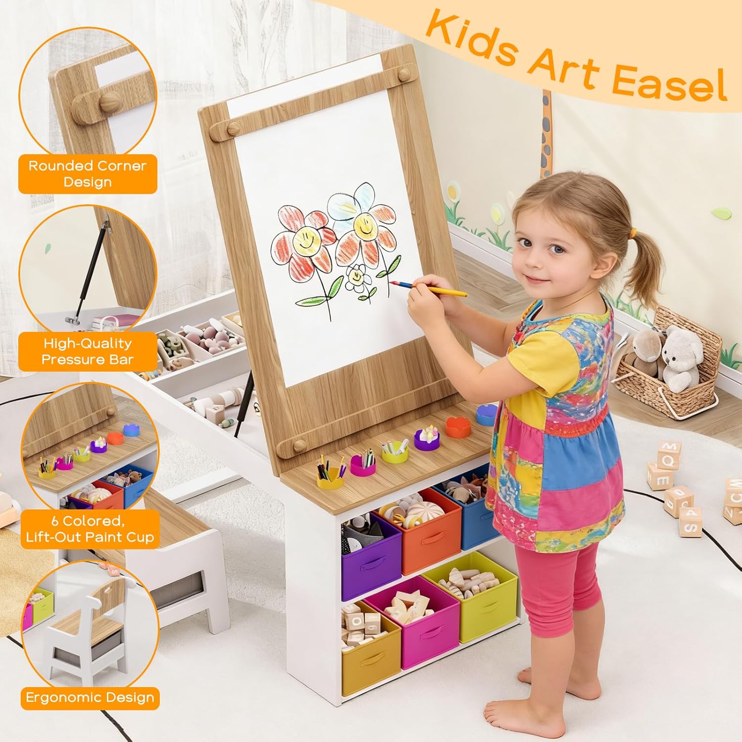 Kids Art Table and Chairs, Tod - Art Craft Toddlers reseña y precio