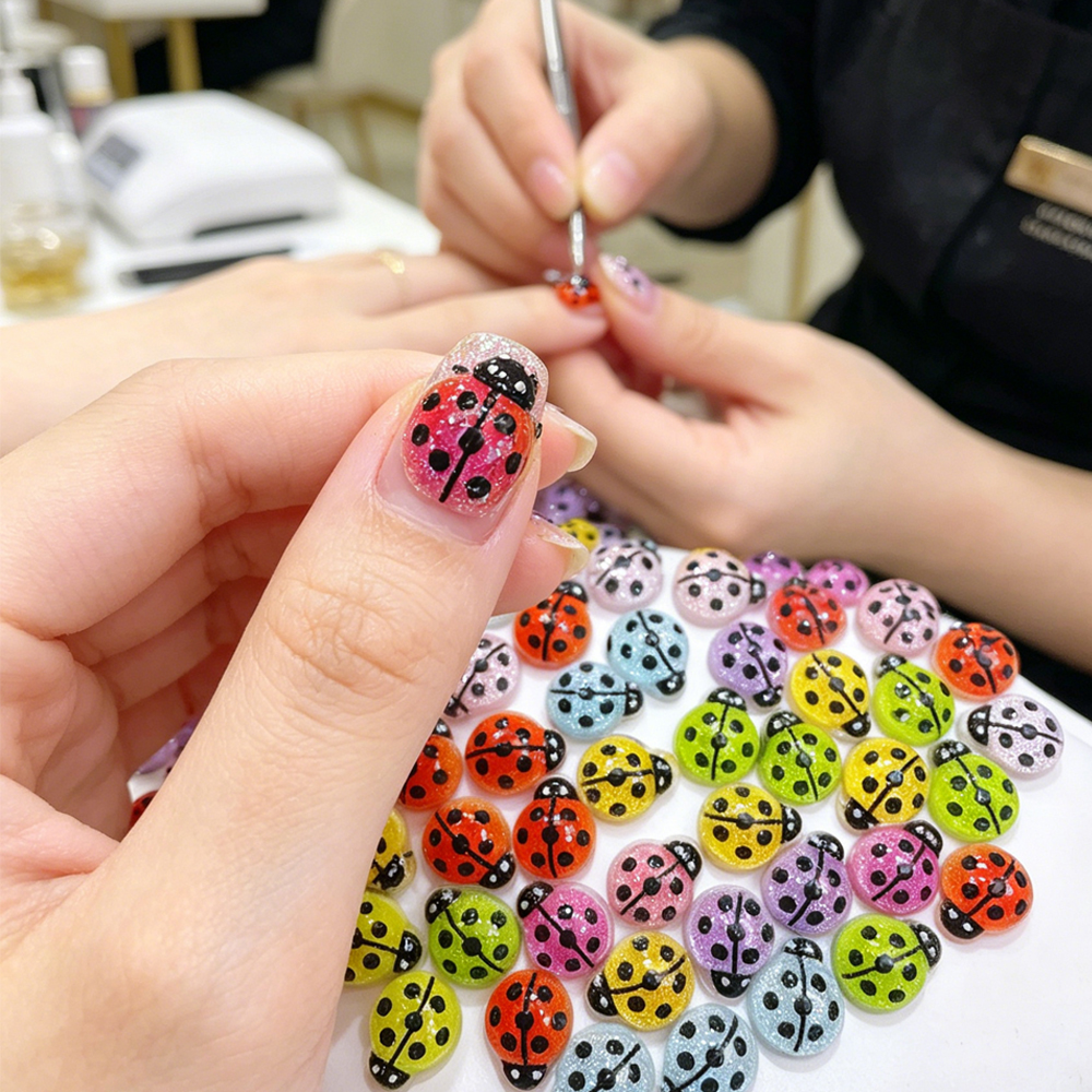 50Pcs Lovely Mixed Ladybug Nai - Art Craft Ladybug reseña y precio