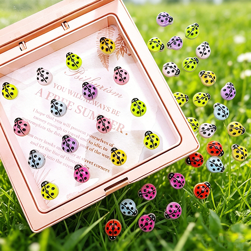 50Pcs Lovely Mixed Ladybug Nai - Art Craft Ladybug reseña y precio